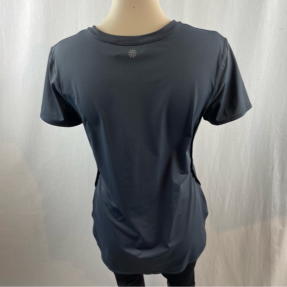 Athleta Dark Grey (Matches ALO Yoga Anthracite) Short Sleeve Hi-Low T-Shirt S - Picture 2 of 8
